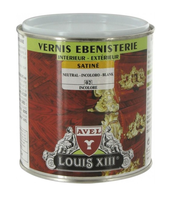 Vernis ébénisterie - Satiné - Incolore - 500 ml - AVEL