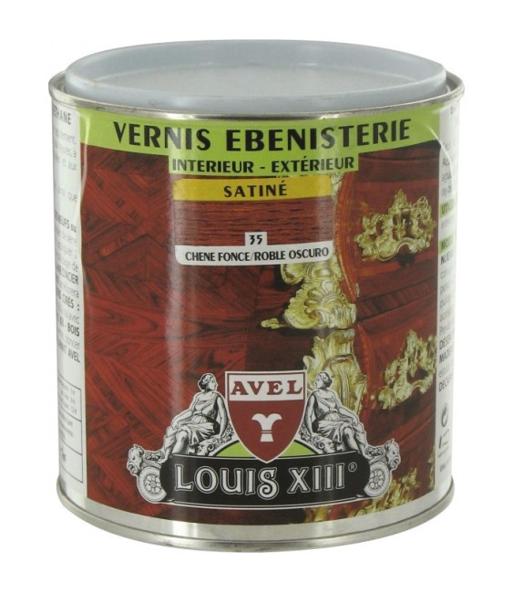 Vernis ébénisterie - Satiné - Chêne foncé - 500 ml - AVEL