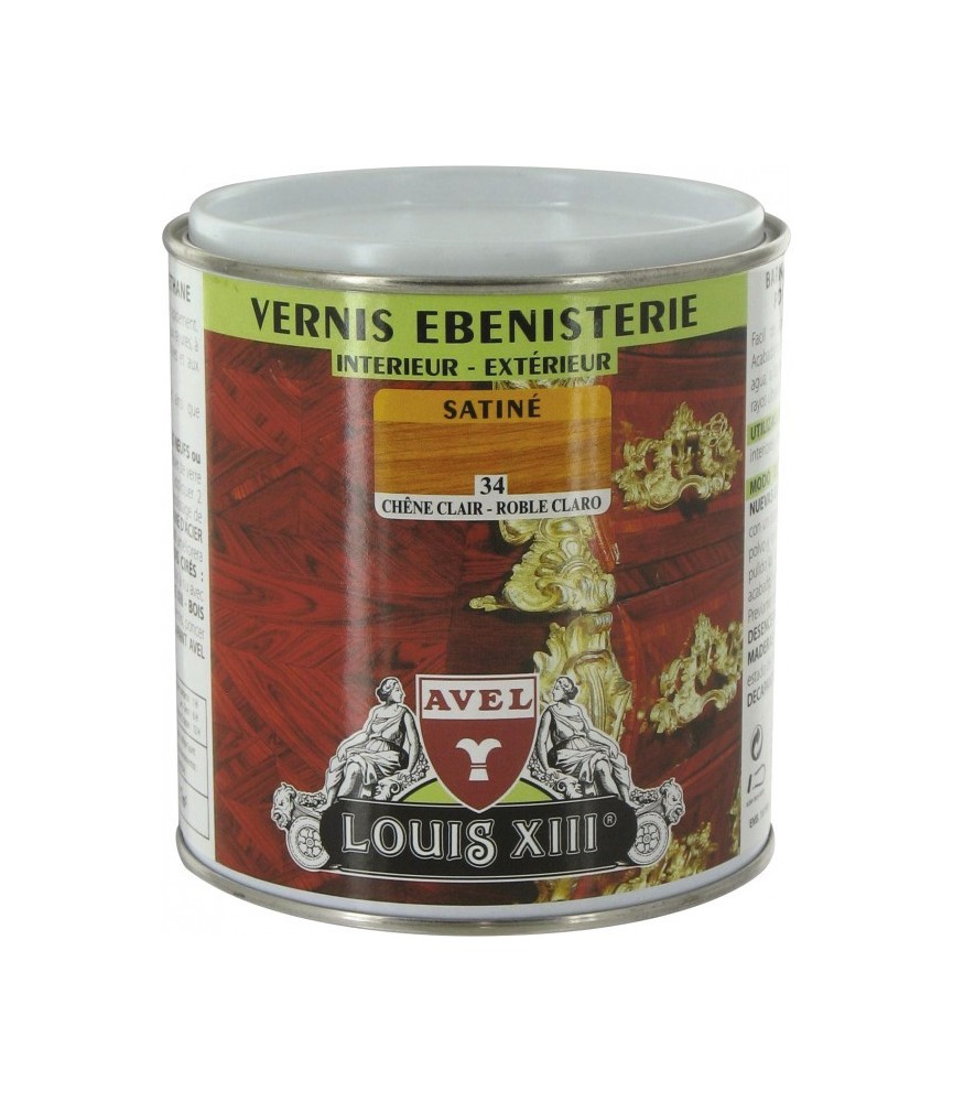 Vernis ébénisterie - Satiné - Chêne clair - 500 ml - AVEL