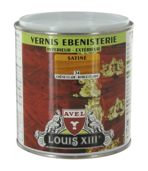 Vernis ébénisterie - Satiné - Chêne clair - 500 ml - AVEL
