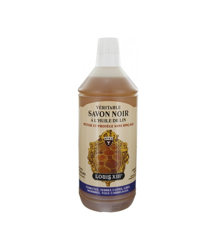 Savon noir à l'huile de lin - Nettoie et protège sans rinçage - 1 L - AVEL Savon noir à l'huile de lin - Nettoie et protège sans rinçage - 1 L - AVEL