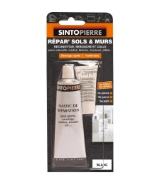 Mastic de réparation pour pierre, carrelage, marbre - Répar’ Sols et Murs - Blanc - 100 Grs - SINTO