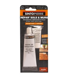 Mastic de réparation pour pierre, carrelage, marbre - Répar’ Sols et Murs - Rouge - 100 Grs - SINTO