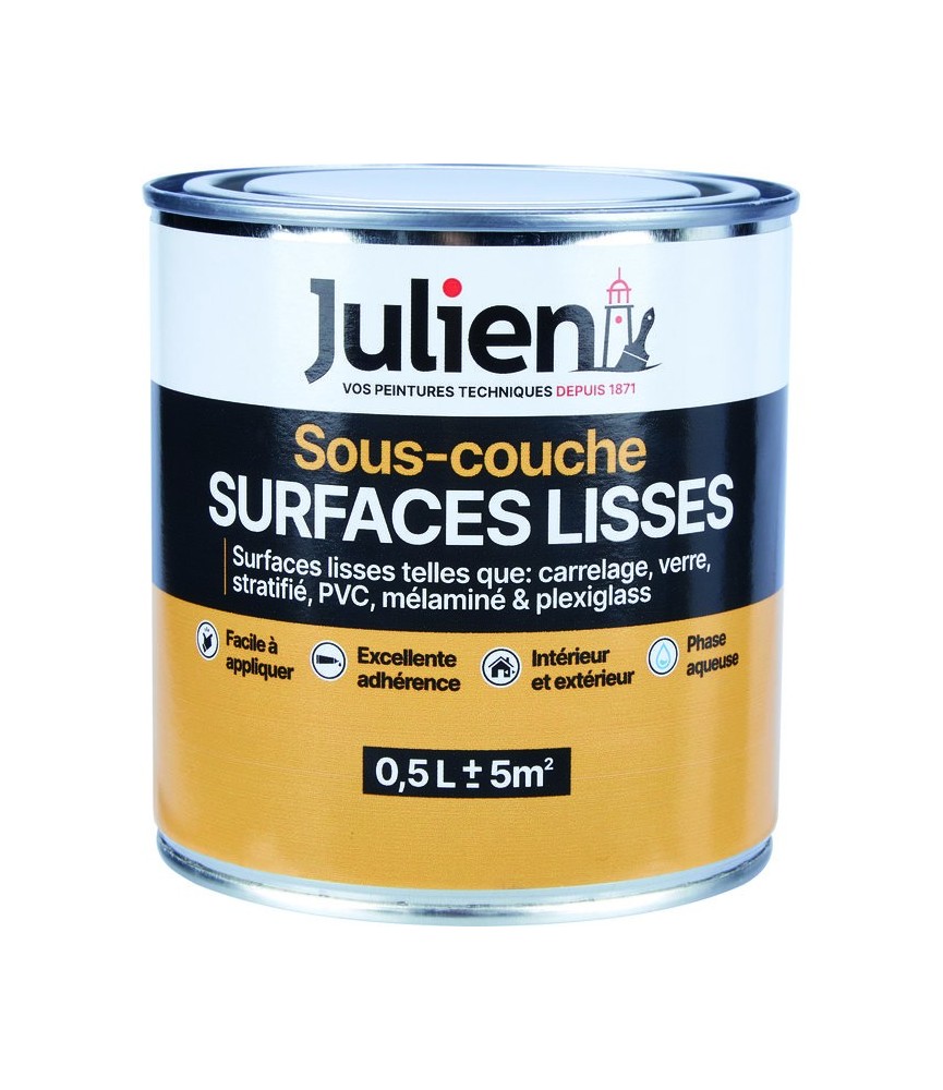 Sous-couche sur Plastique, PVC - 500 ml - JULIEN Sous-couche sur Plastique, PVC - 500 ml - JULIEN