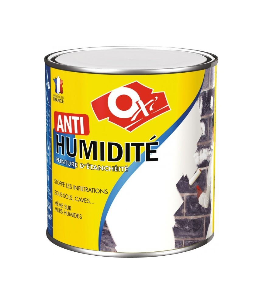 Peinture d'étanchéité - Anti-humidité - Blanc - 0.5 L - OXI Peinture d'étanchéité - Anti-humidité - Blanc - 0.5 L - OXI