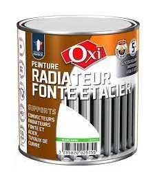 Peinture monocouche - Radiateur / Convecteur et Tuyau - Blanc - Brillant - 0.5 L - OXI