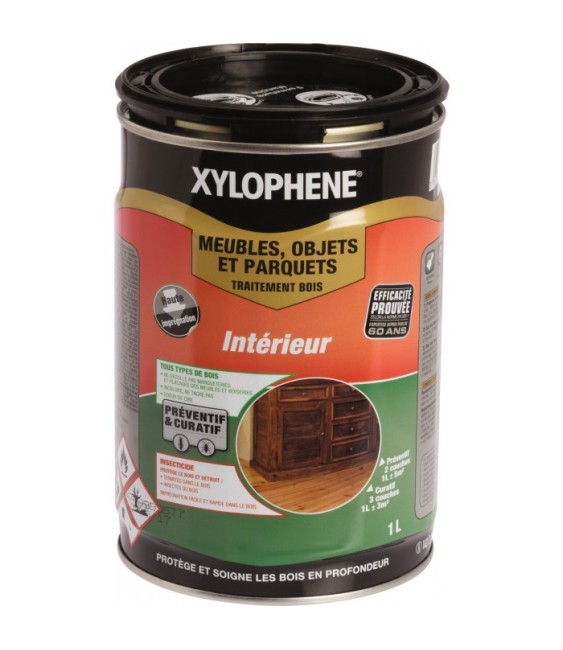 Traitement Meubles, Objets et Parquets - Préventif et curatif - 1 L - XYLOPHENE