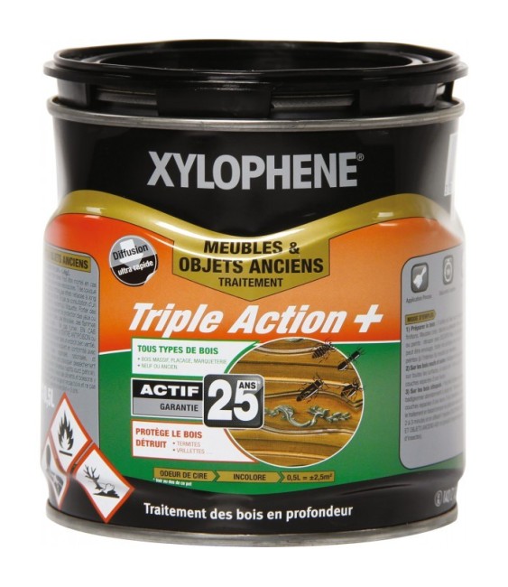 Traitement Meubles, Objets et Parquets - Préventif et curatif - 0.5 L - XYLOPHENE