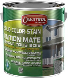 Laque de finition pour bois - Opaque Mate - Solid Color Stain - Rouge suédois - 2.5 L - OWATROL