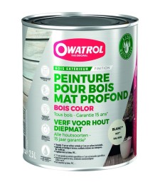 Laque de finition pour bois - Opaque Mate - Solid Color Stain - Blanc - 2.5 L - OWATROL