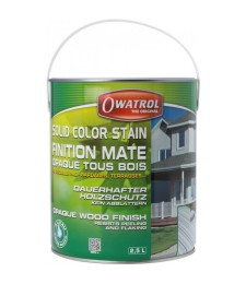 Laque de finition pour bois - Opaque Mate - Solid Color Stain - Argile - 2.5 L - OWATROL