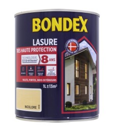 Lasure Très Haute Protection - SiliUréthane - 1 L - Incolore - BONDEX