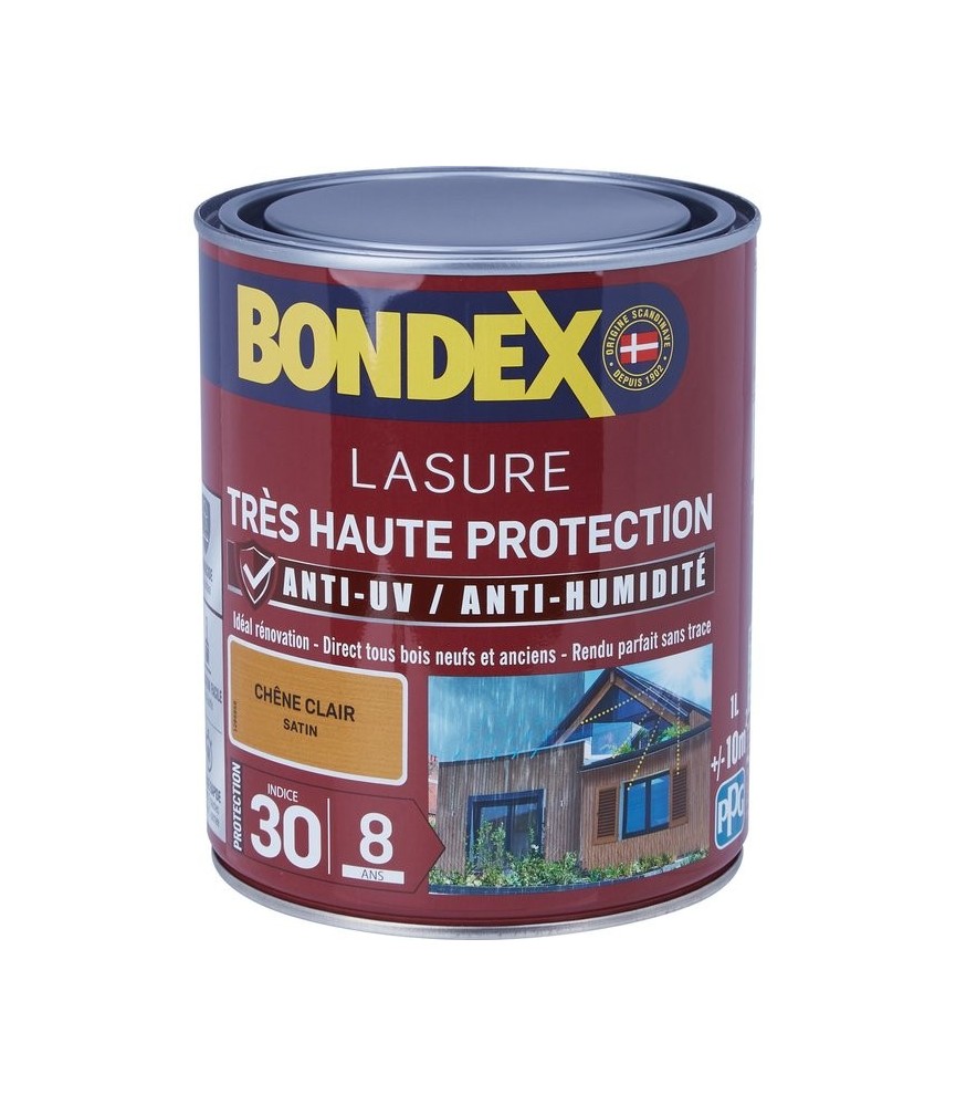 Lasure Très Haute Protection - 1 L - Chêne clair - BONDEX