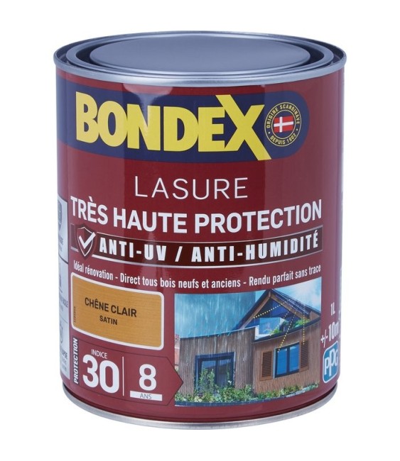 Lasure Très Haute Protection - 1 L - Chêne clair - BONDEX