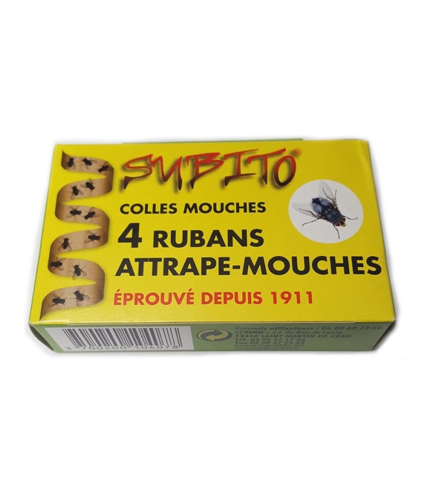 4 rubans attrape-mouches - Colles mouches - SUBITO 4 rubans attrape-mouches - Colles mouches - SUBITO