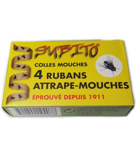 4 rubans attrape-mouches - Colles mouches - SUBITO