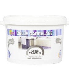 Colle carrelage - Gros travaux - Sols et murs - 5 Kg - PVM
