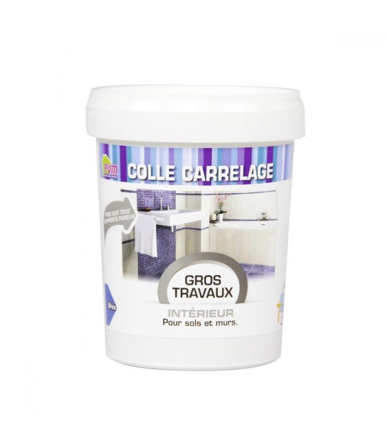 Colle carrelage - Gros travaux - Sols et murs - 1 Kg - PVM