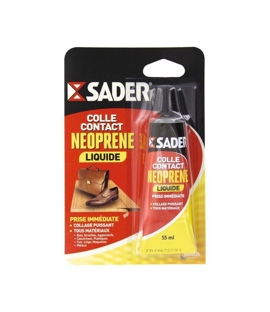 Colle contact liquide - Néoprène - 55 ml - SADER