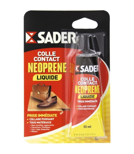 Colle contact liquide - Néoprène - 55 ml - SADER