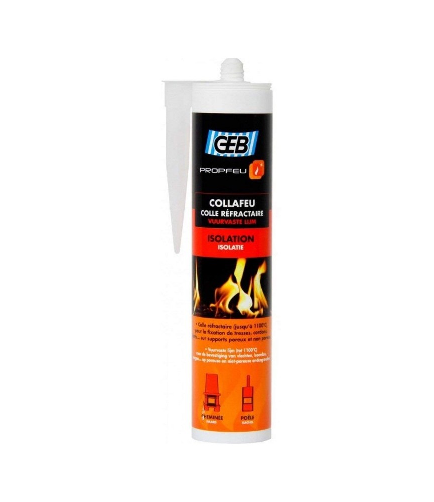 Colle mastic réfractaire à base de silicates alcalins - 310 ml - GEB