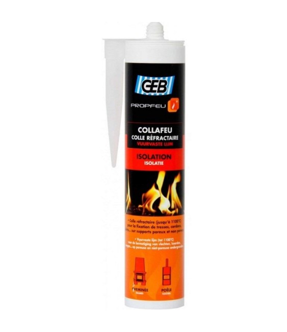 Colle mastic réfractaire à base de silicates alcalins - 310 ml - GEB