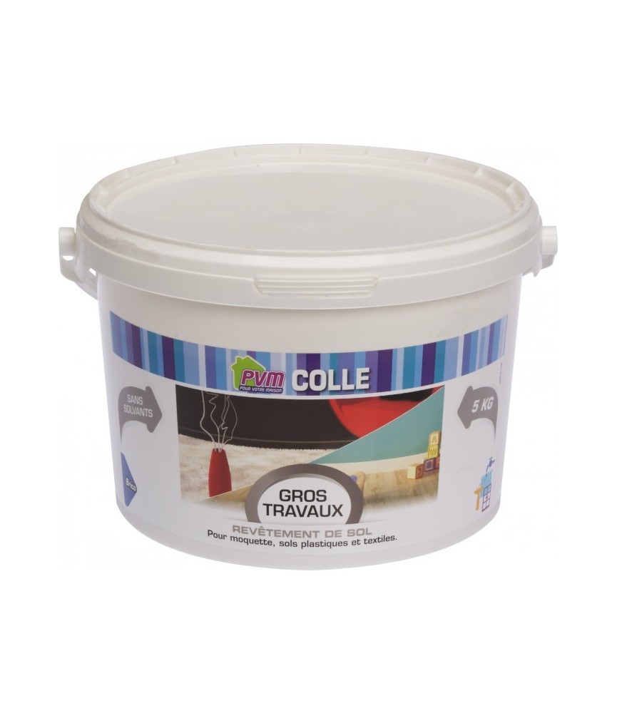 Colle pour revêtements de sol - Gros travaux - 5 Kg - PVM Colle pour revêtements de sol - Gros travaux - 5 Kg - PVM
