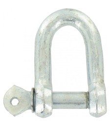 Manille droite piton à oeil acier Galvanisé  16 mm - Lot de 10