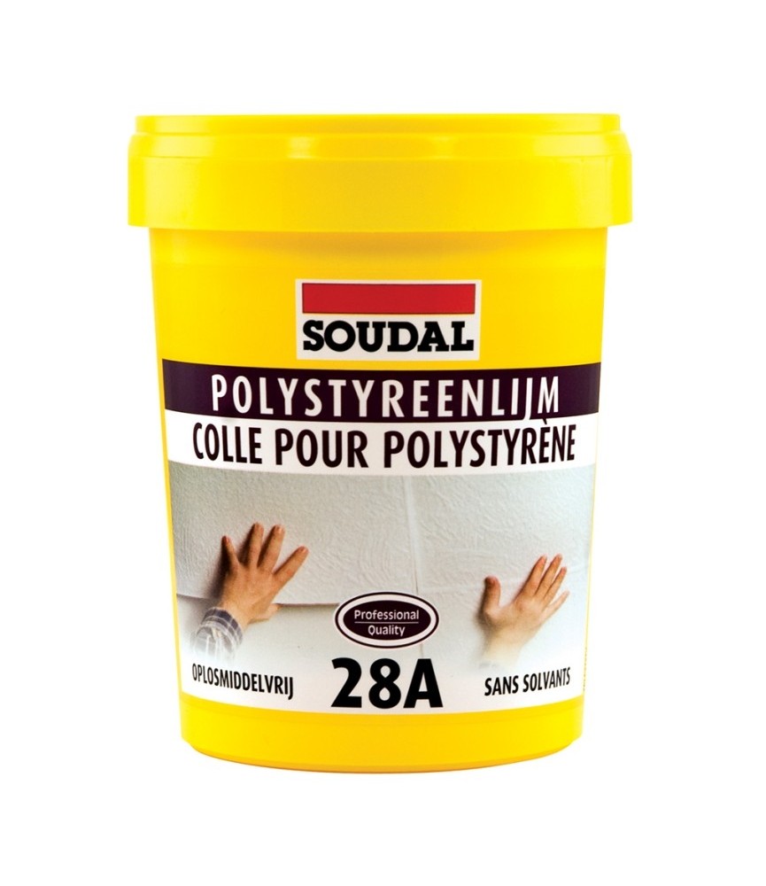 Colle polystyrène 28A - Sans solvant - Prête à l'emploi - 1 Kg - SOUDAL