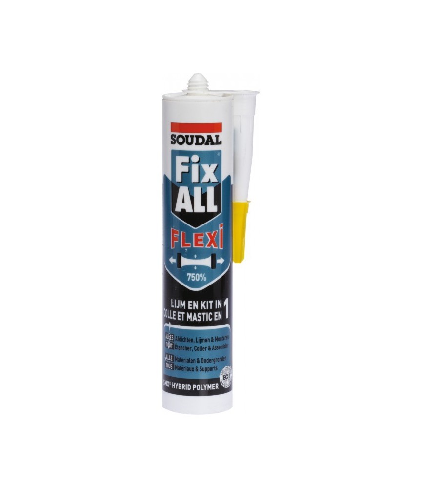 Mastic Fix All Classic Flexi - Blanc - Cartouche gachette 290 ml - SOUDAL Mastic Fix All Classic Flexi - Blanc - Cartouche gachette 290 ml - SOUDAL