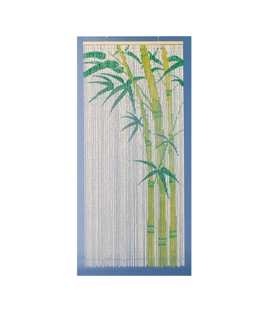 Rideau de porte en Bambou - Peint à la main - 90 x 200 cm - MOREL Rideau de porte en Bambou - Peint à la main - 90 x 200 cm - MOREL