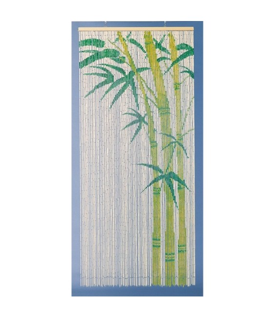 Rideau de porte en Bambou - Peint à la main - 90 x 200 cm - MOREL