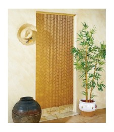 Rideau de porte en Bambou - Peint à la main - Garrigue - 90 x 200 cm - MOREL