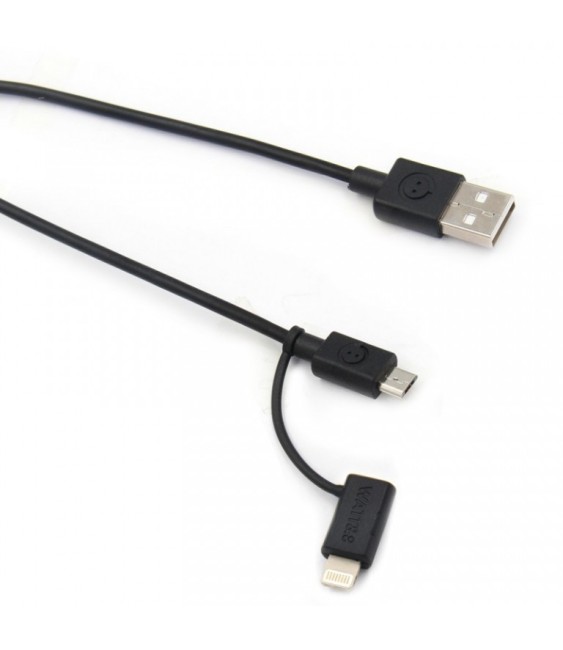Câble 2 en 1 USB 3.0 - IOS et micro-USB - 1 M - WATT&CO