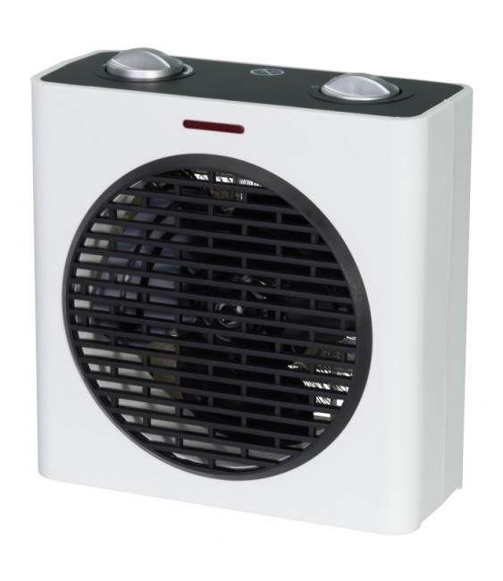 Radiateur soufflant 2000 Watts - Cube - Blanc et Noir - VARMA