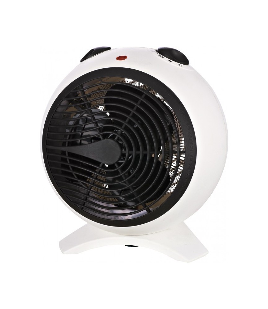 Radiateur soufflant 2000 Watts - Sphère - Blanc et Noir - VARMA Radiateur soufflant 2000 Watts - Sphère - Blanc et Noir - VARMA