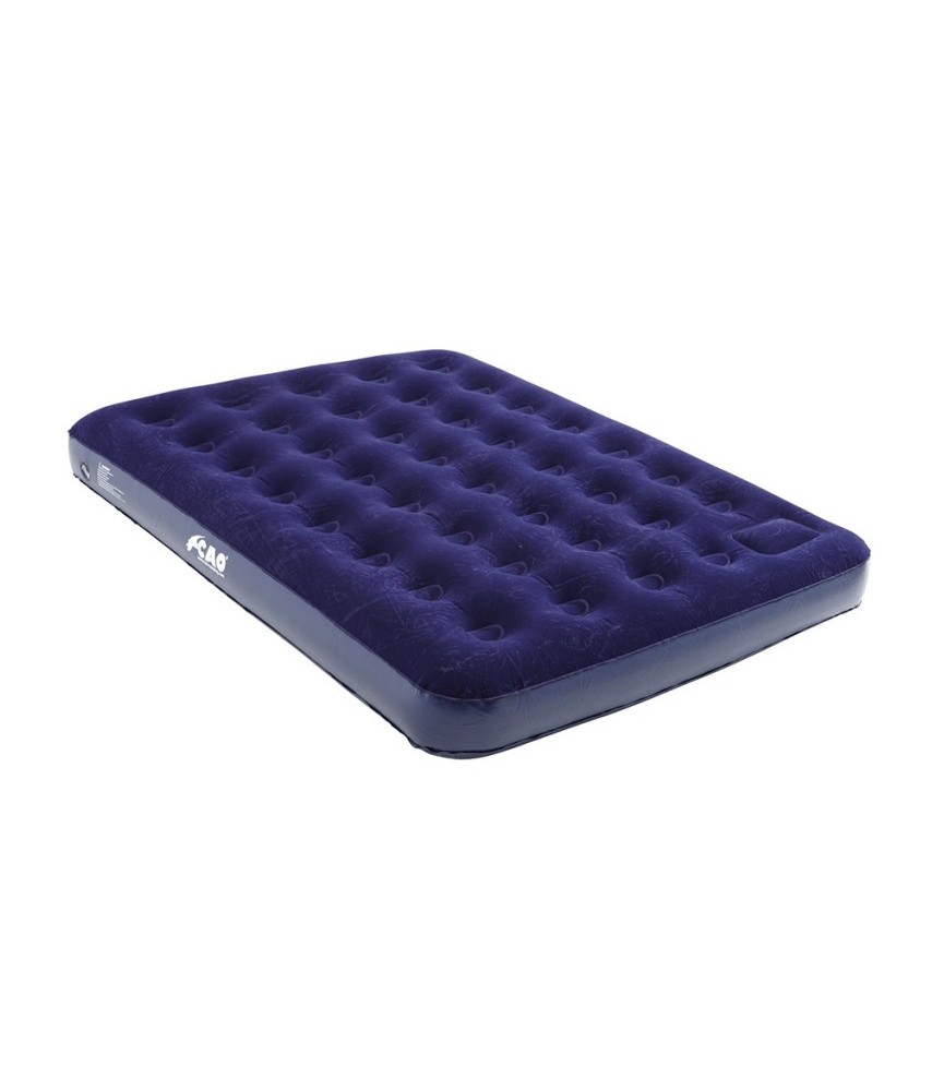 Matelas gonflable floqué - 2 places - Pompe intégrée - CAO Matelas gonflable floqué - 2 places - Pompe intégrée - CAO