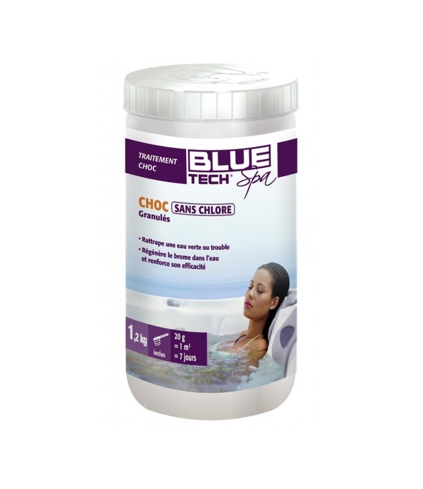 Brome choc sans chlore pour SPA - 1.2 Kg - BLUE TECH