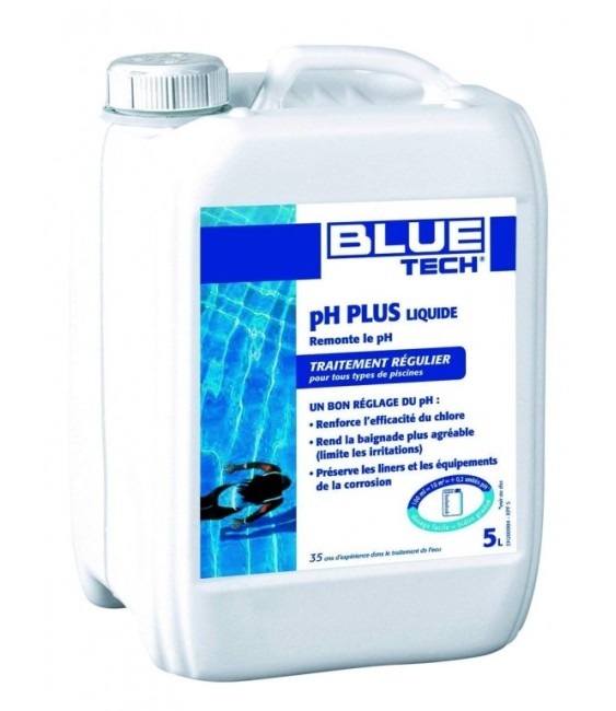 Correcteur de PH - PH Plus - Traitement régulier - 5 L - BLUE TECH