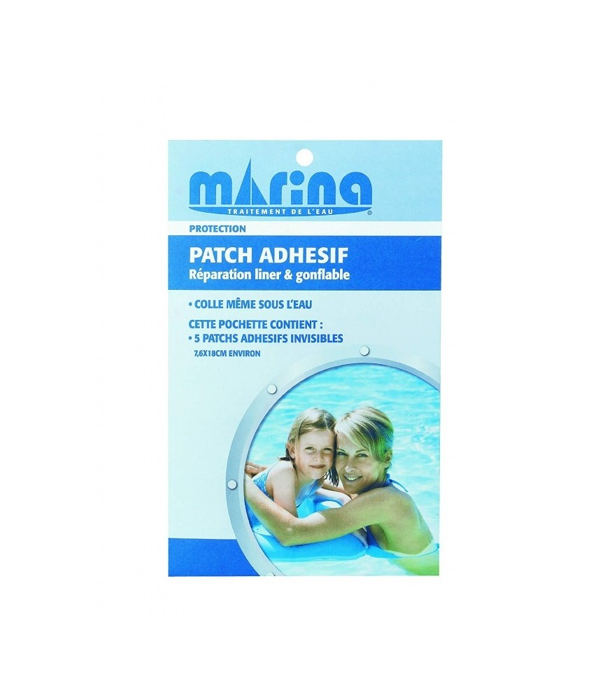Patch adhésif pour réparation liner et piscine gonflable - MARINA