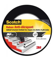 Ruban anti-dérapant pour escalier - 5 M x 25 mm - Scotch