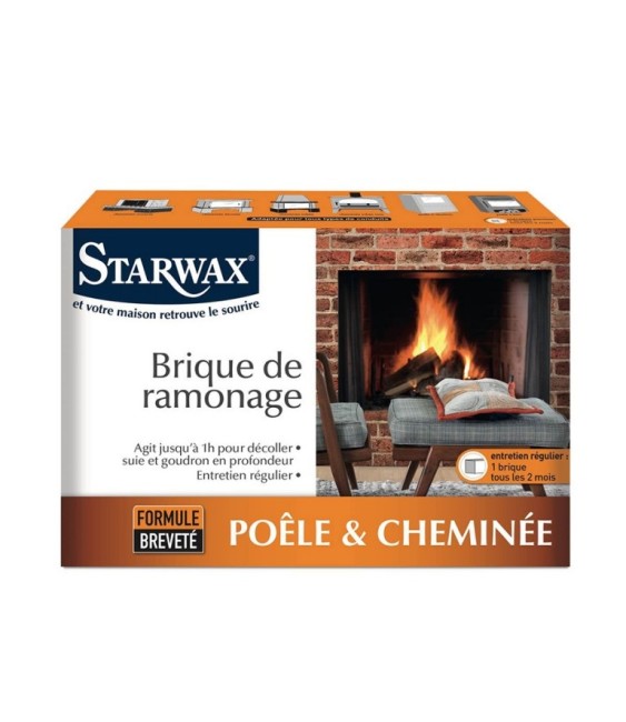 Brique de ramonage - Poêle et Cheminée - Formule brevetée - STARWAX