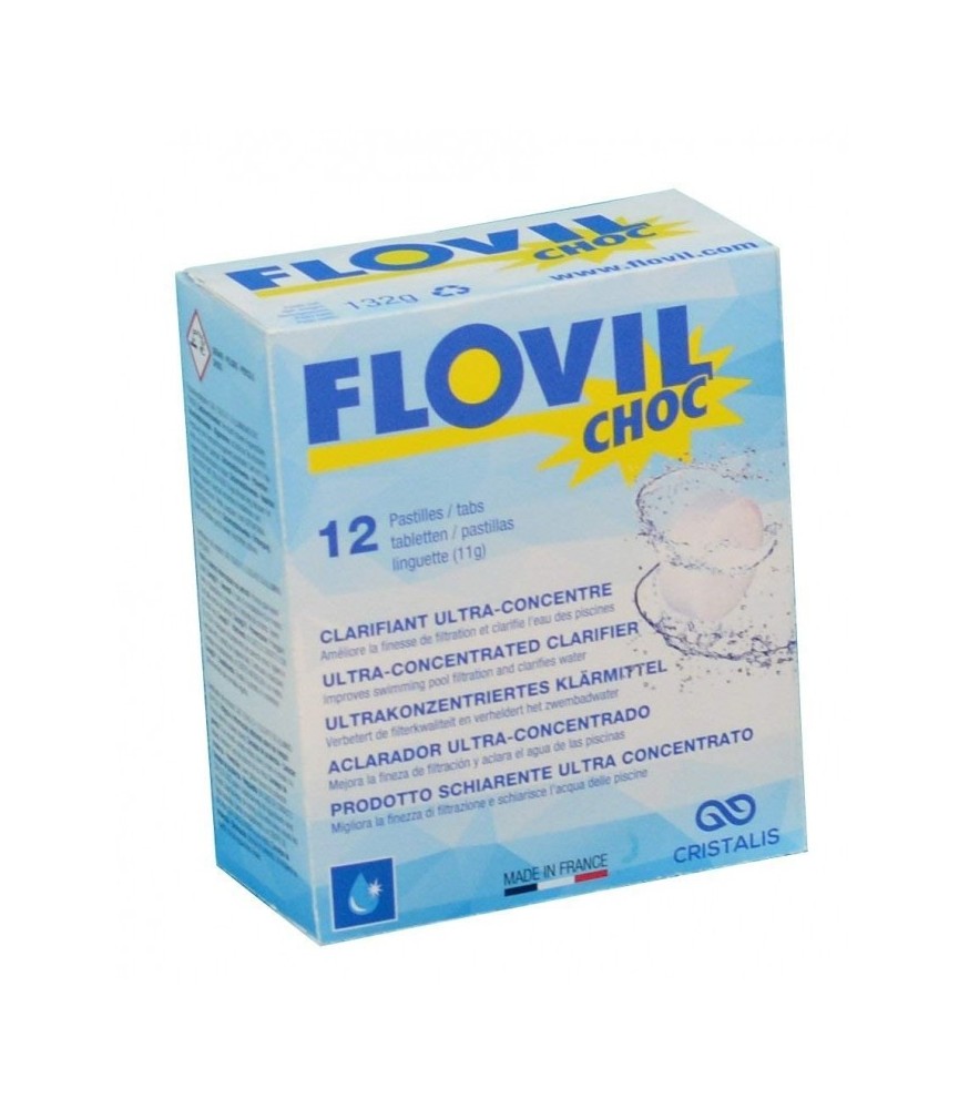 Clarifiant pour filtre ultra-concentré - Flovil Choc - 12 Pastilles - FLOVIL