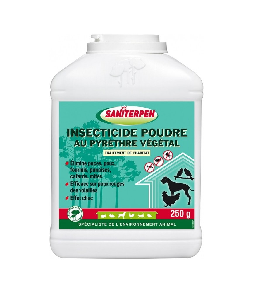 Insecticide poudre au pyrèthre végétal - 250 Grs - SANITERPEN