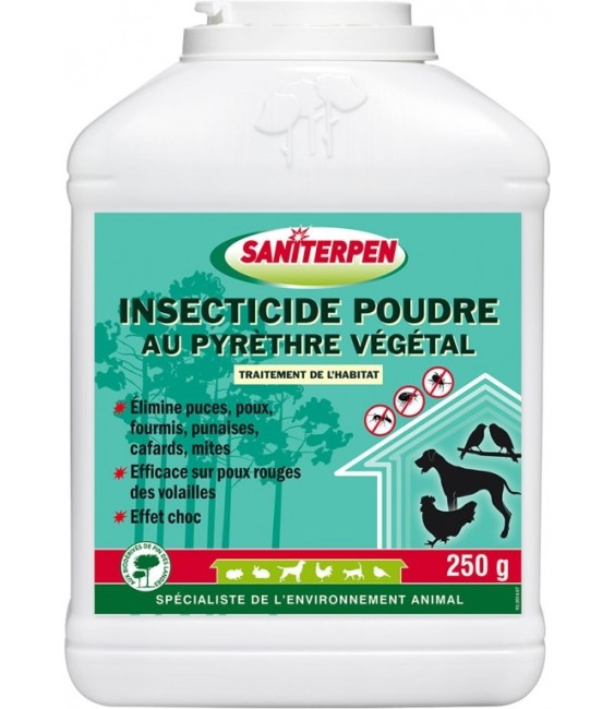 Insecticide poudre au pyrèthre végétal - 250 Grs - SANITERPEN