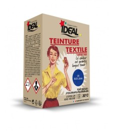Teinture textile pour machine - Bleu jean - 350 Grs - IDEAL