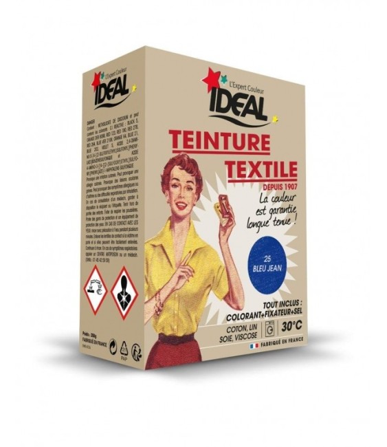 Teinture textile pour machine - Bleu jean - 350 Grs - IDEAL