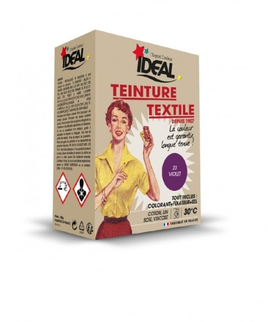 Teinture textile pour machine - Violet - 350 Grs - IDEAL