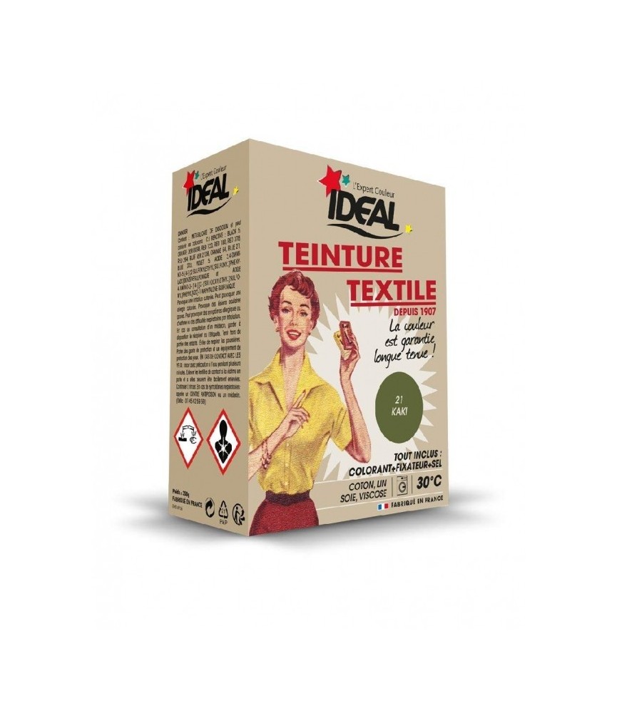 Teinture textile pour machine - Kaki - 350 Grs - IDEAL Teinture textile pour machine - Kaki - 350 Grs - IDEAL