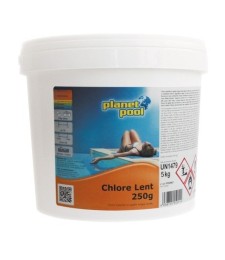 Chlore lent permanent - Galet de 250 Grs - 5 Kgs - PLANET POOL